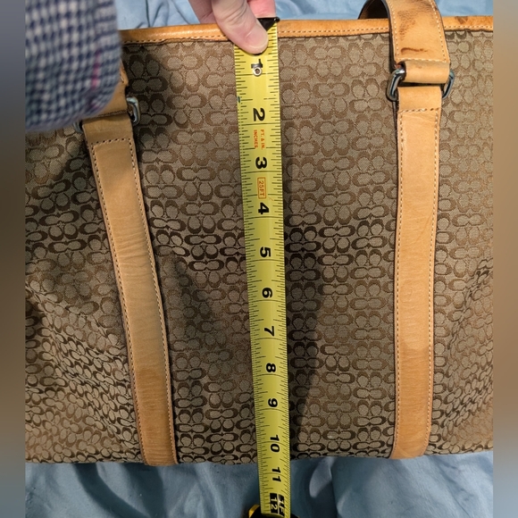 Large Coach Brown and Tan Travel Bag - Picture 15 of 16